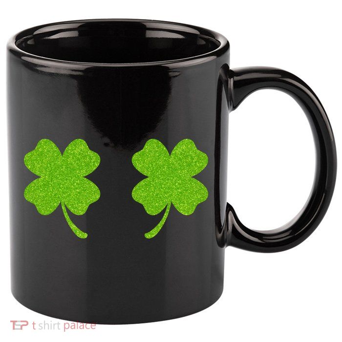 Shamrock Censors Boobs 11oz C Handle Ceramic Mug