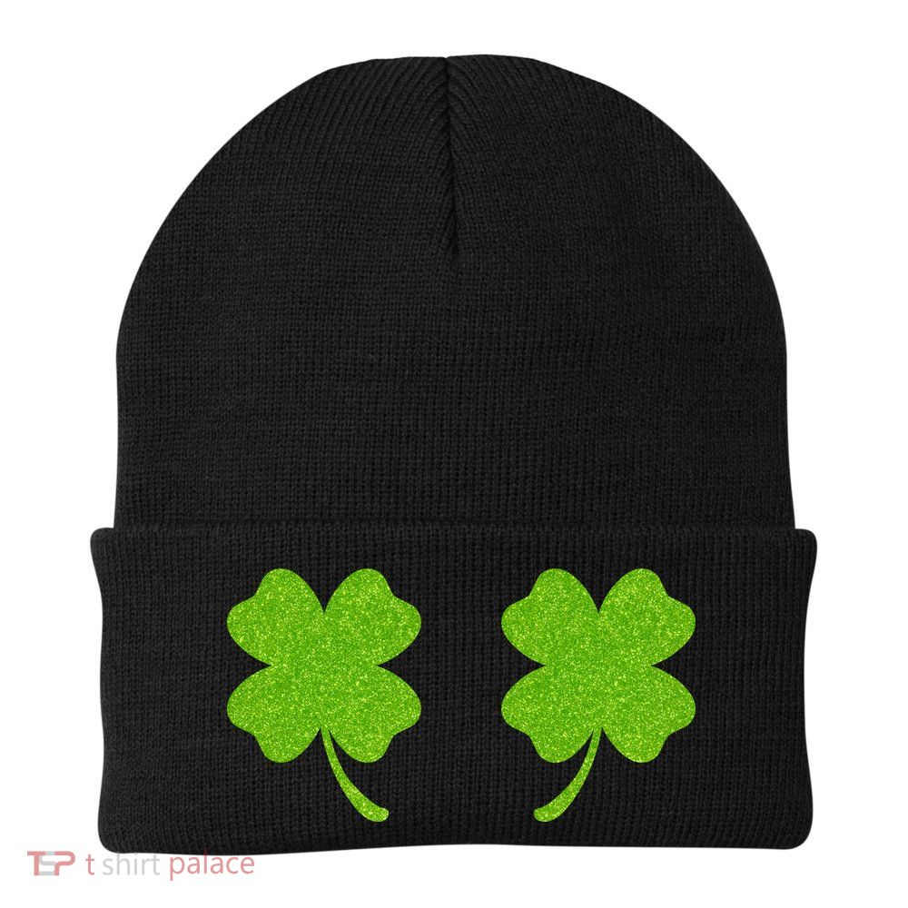 Shamrock Censors Boobs Knit Cap Winter Beanie