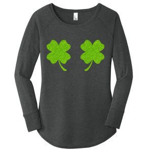 Shamrock Censors Boobs Women's Perfect Tri Tunic Long Sleeve Shirt