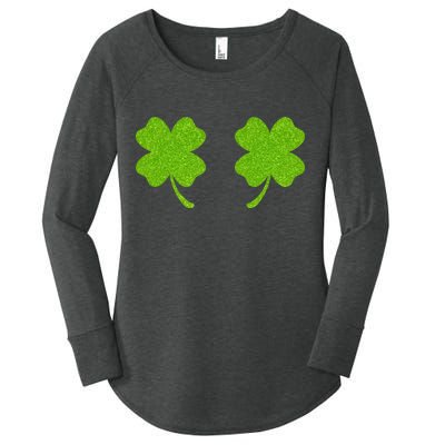 Shamrock Censors Boobs Women's Perfect Tri Tunic Long Sleeve Shirt