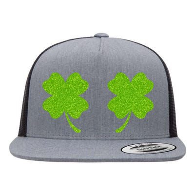 Shamrock Censors Boobs Flat Bill Trucker Hat