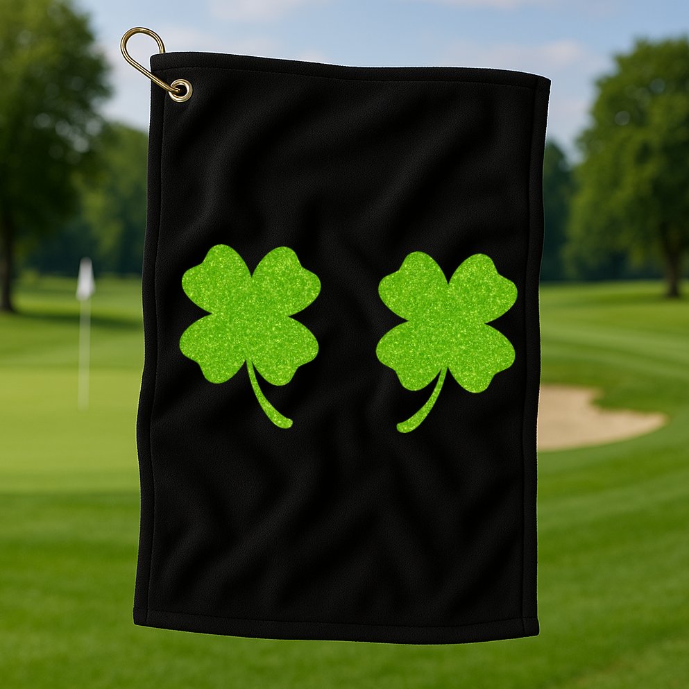 Shamrock Censors Boobs Golf Towel
