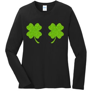 Shamrock Censors Boobs Ladies Long Sleeve Shirt