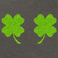 Shamrock Censors Boobs Cotton Canvas Backpack