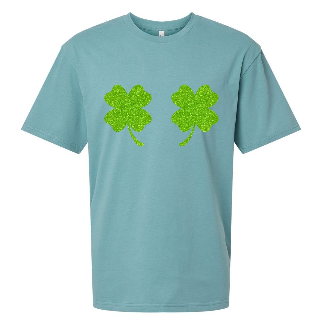 Shamrock Censors Boobs Sueded Cloud Jersey T-Shirt