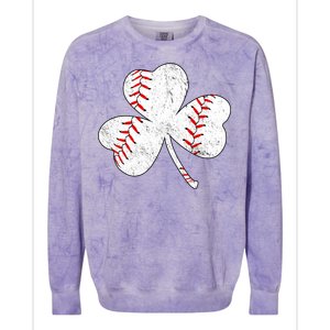 Shamrock Clover Leaf Baseball Colorblast Crewneck Sweatshirt