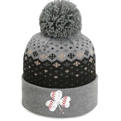 Shamrock Clover Leaf Baseball The Baniff Cuffed Pom Beanie