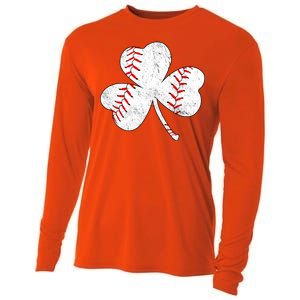 Shamrock Clover Leaf Baseball Cooling Performance Long Sleeve Crew