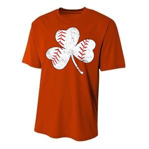 Shamrock Clover Leaf Baseball Performance Sprint T-Shirt