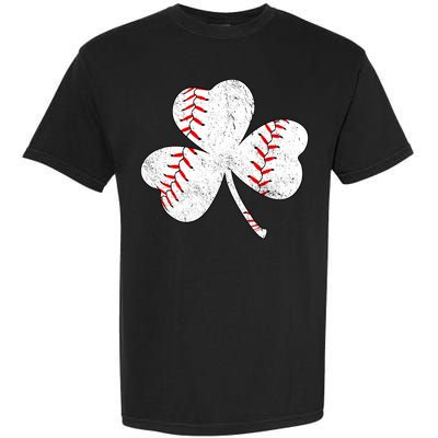 Shamrock Clover Leaf Baseball Garment-Dyed Heavyweight T-Shirt