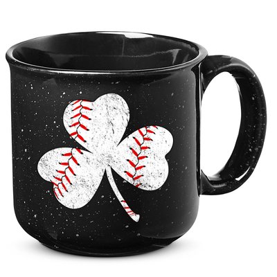 Shamrock Clover Leaf Baseball 15oz Campfire Ceramic Mug