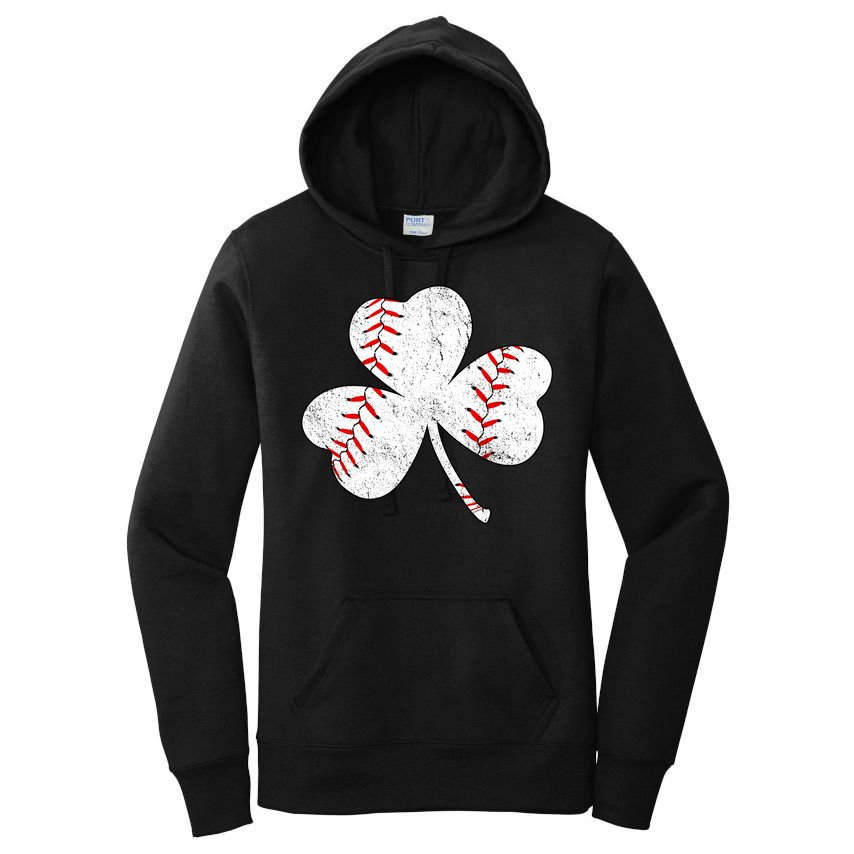 Shamrock Clover Leaf Baseball Women's Pullover Hoodie