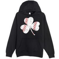 Shamrock Clover Leaf Baseball Premium Pullover Hoodie