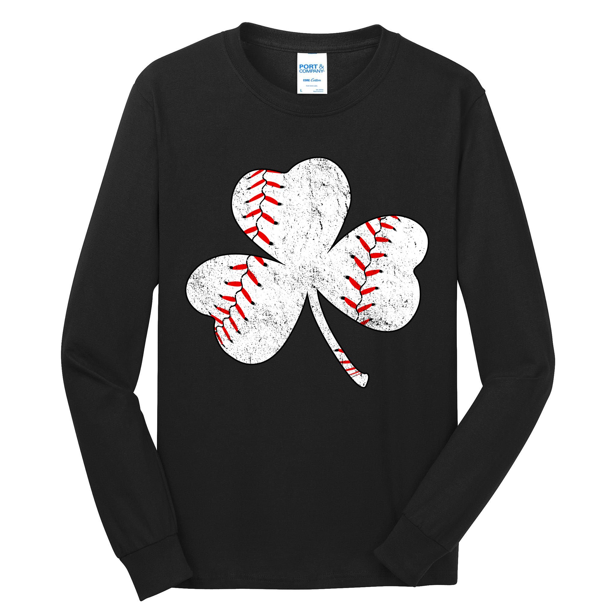 Shamrock Clover Leaf Baseball Tall Long Sleeve T-Shirt