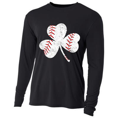 Shamrock Clover Leaf Baseball Cooling Performance Long Sleeve Crew