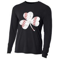 Shamrock Clover Leaf Baseball Cooling Performance Long Sleeve Crew
