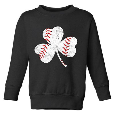Shamrock Clover Leaf Baseball Toddler Sweatshirt