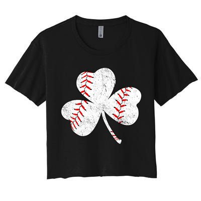 Shamrock Clover Leaf Baseball Crop Top