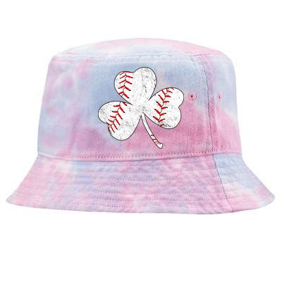 Shamrock Clover Leaf Baseball Tie-Dyed Bucket Hat