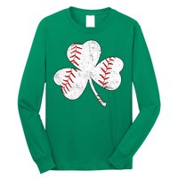 Shamrock Clover Leaf Baseball Long Sleeve Shirt