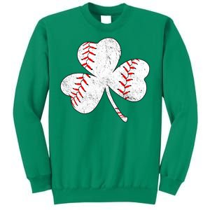 Shamrock Clover Leaf Baseball Sweatshirt