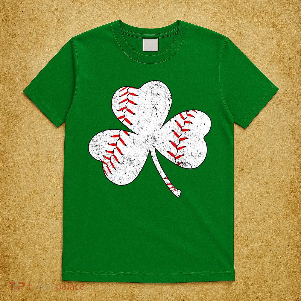Shamrock Clover Leaf Baseball T-Shirt