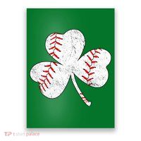 Shamrock Clover Leaf Baseball Poster