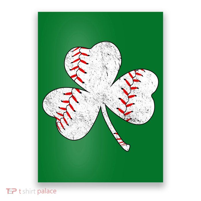 Shamrock Clover Leaf Baseball Poster