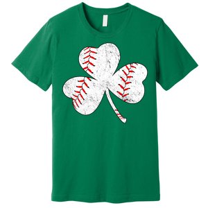 Shamrock Clover Leaf Baseball Premium T-Shirt