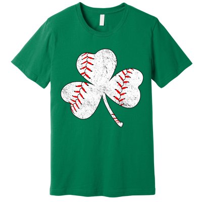 Shamrock Clover Leaf Baseball Premium T-Shirt
