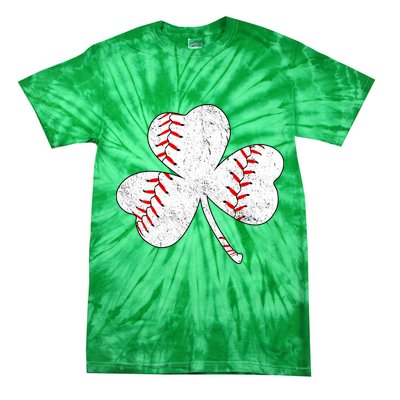 Shamrock Clover Leaf Baseball Tie-Dye T-Shirt