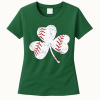 Shamrock Clover Leaf Baseball Womens T-Shirt