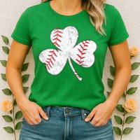 Shamrock Clover Leaf Baseball Womens T-Shirt