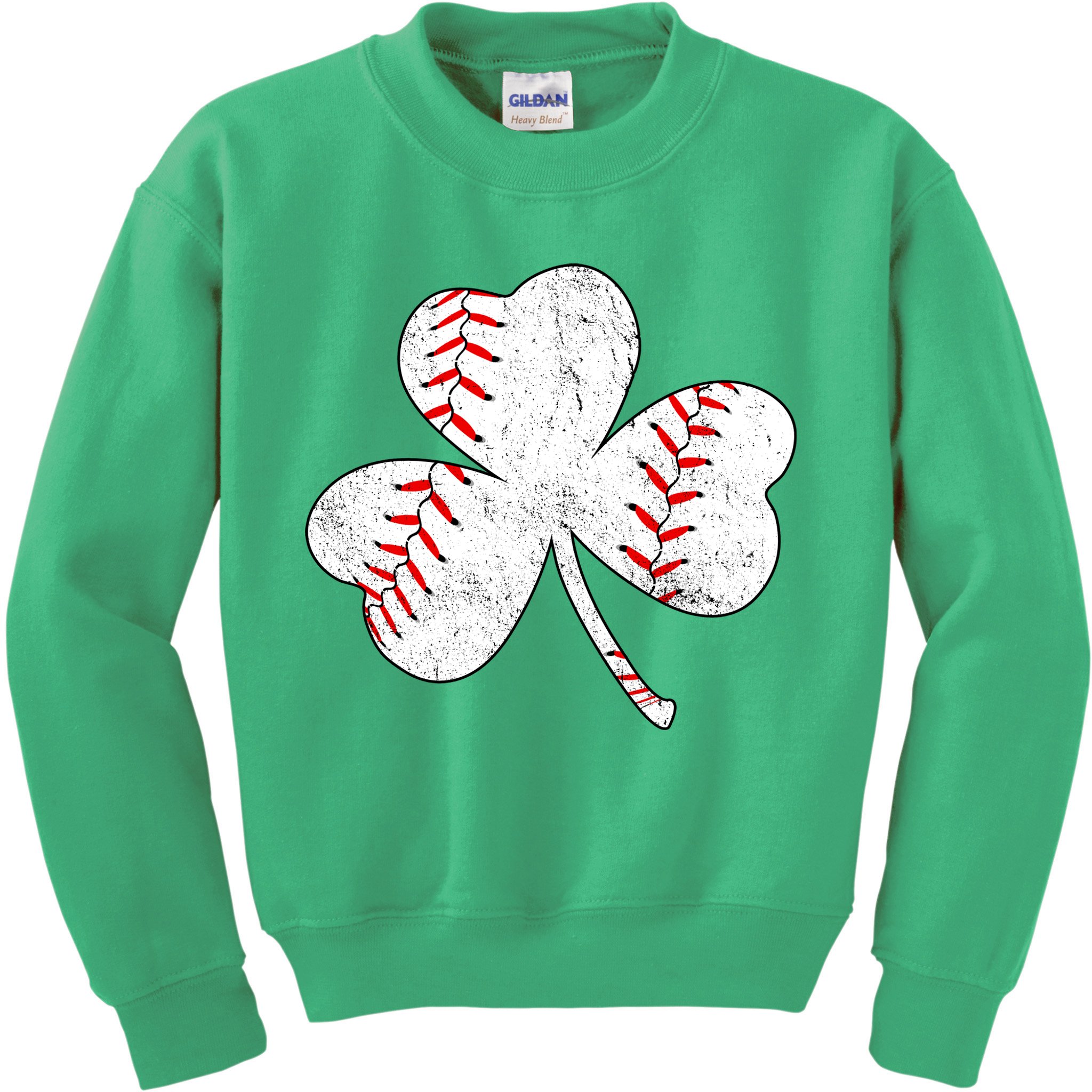 Shamrock Clover Leaf Baseball Kids Sweatshirt