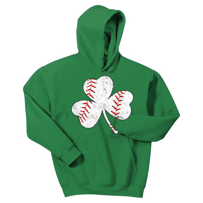 Shamrock Clover Leaf Baseball Kids Hoodie