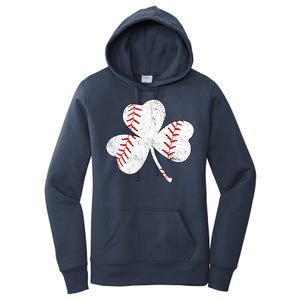 Shamrock Clover Leaf Baseball Women's Pullover Hoodie