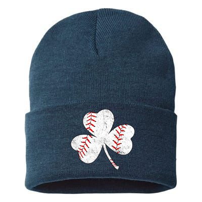 Shamrock Clover Leaf Baseball Sustainable Knit Beanie