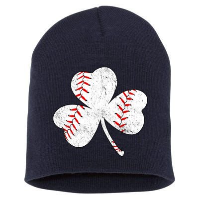 Shamrock Clover Leaf Baseball Short Acrylic Beanie