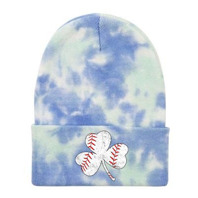 Shamrock Clover Leaf Baseball Tie Dye 12in Knit Beanie