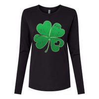 Shamrock Heart Womens Cotton Relaxed Long Sleeve T-Shirt