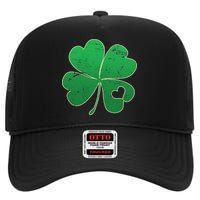 Shamrock Heart High Crown Mesh Back Trucker Hat