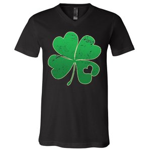 Shamrock Heart V-Neck T-Shirt