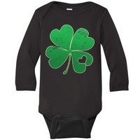 Shamrock Heart Baby Long Sleeve Bodysuit