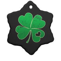 Shamrock Heart Ceramic Star Ornament