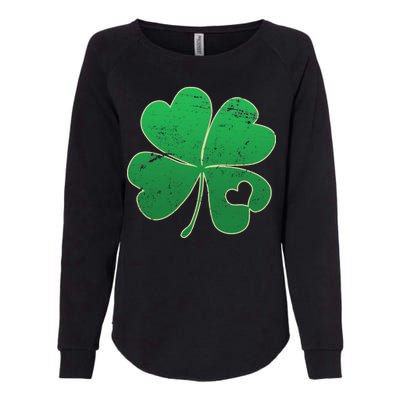 Shamrock Heart Womens California Wash Sweatshirt