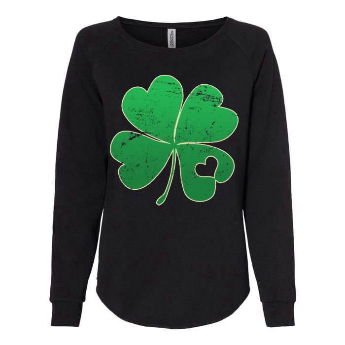 Shamrock Heart Womens California Wash Sweatshirt