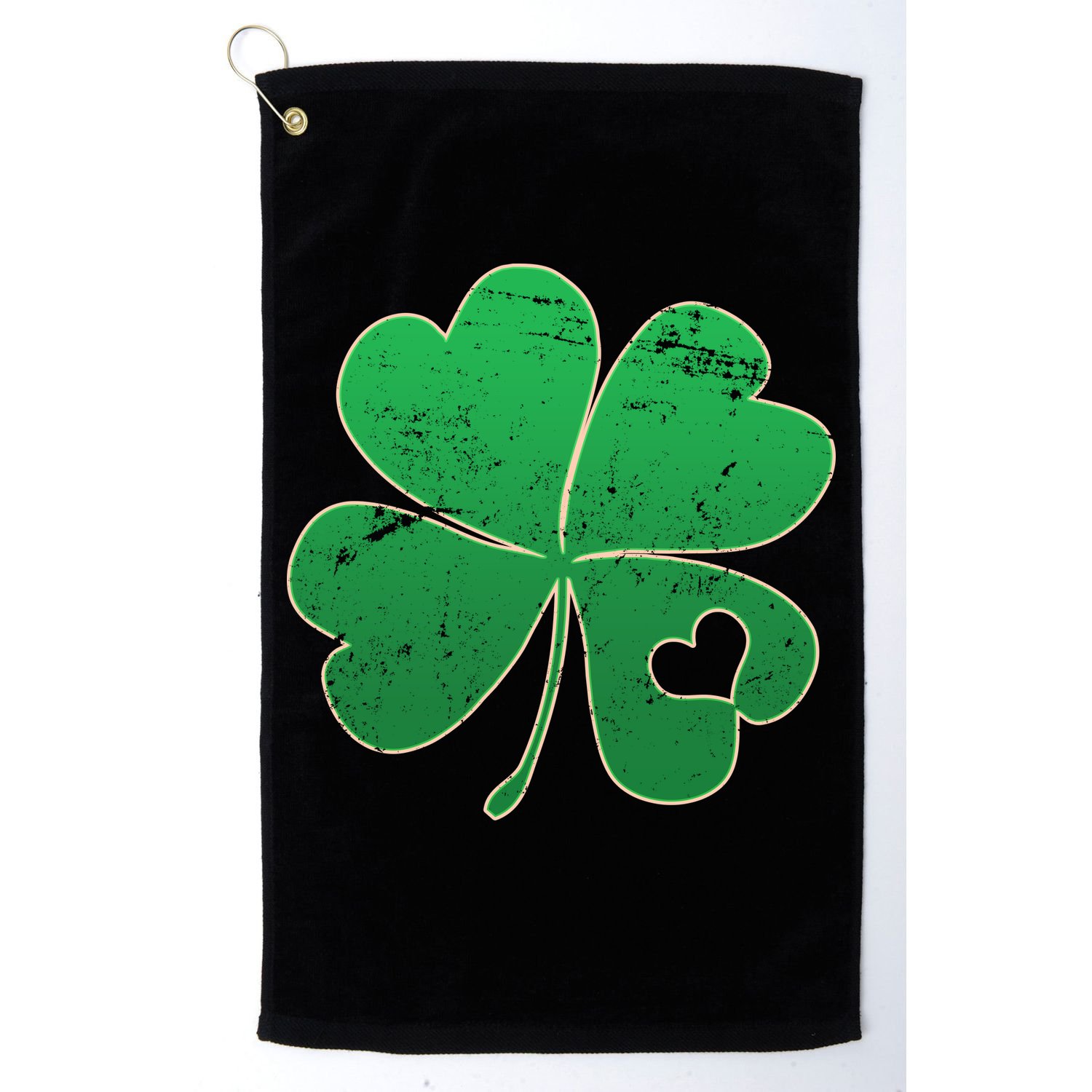 Shamrock Heart Golf Towel