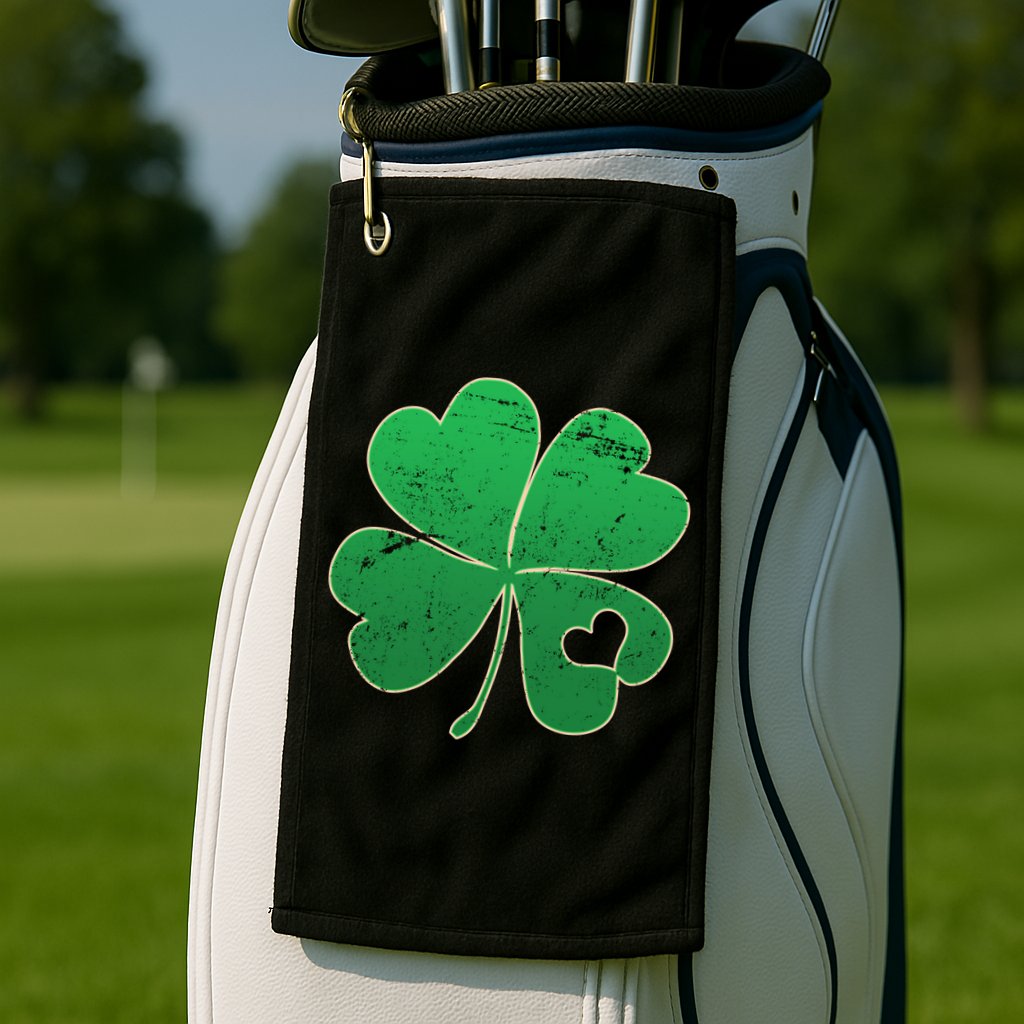 Shamrock Heart Golf Towel