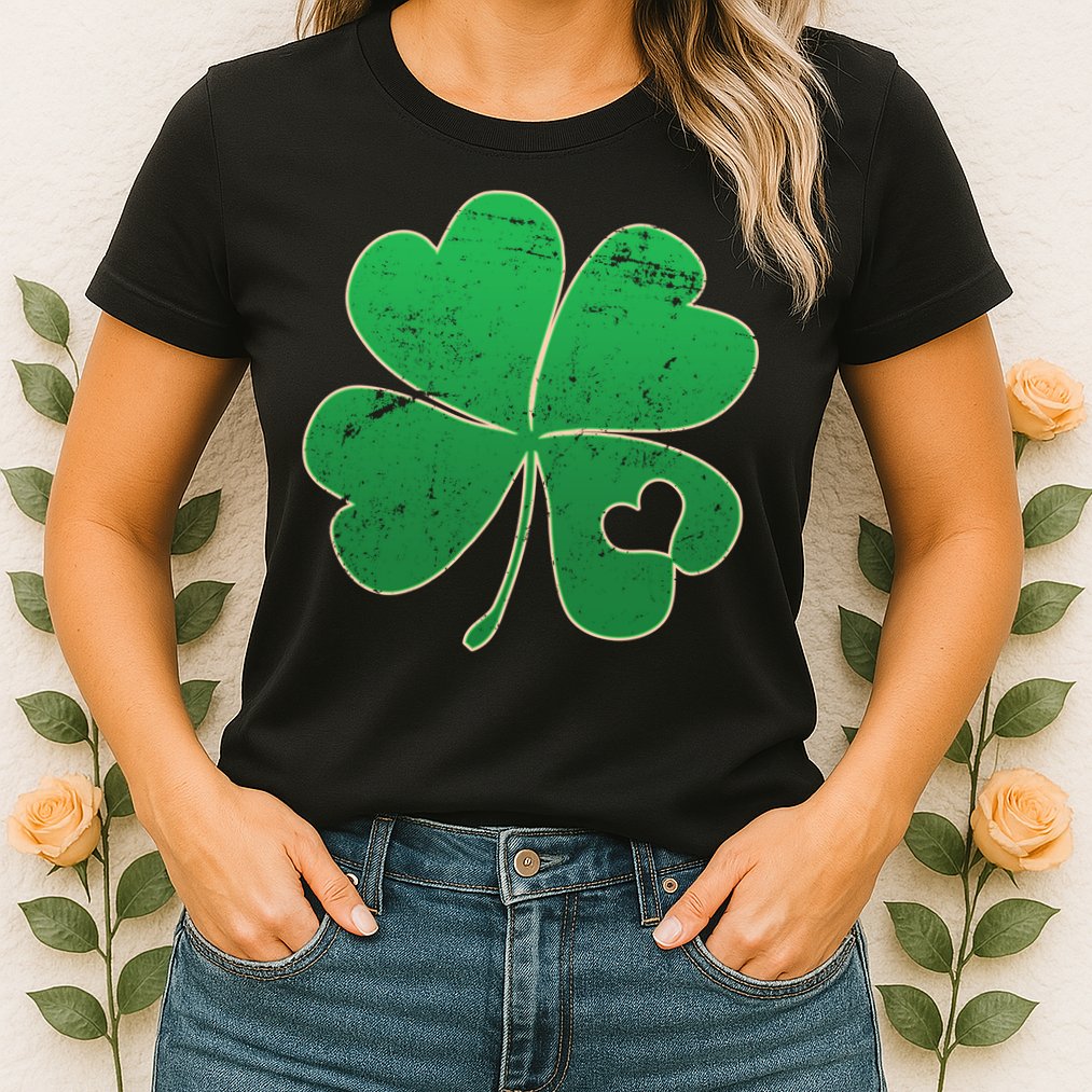 Shamrock Heart Womens T-Shirt