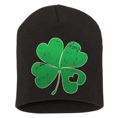 Shamrock Heart Short Acrylic Beanie